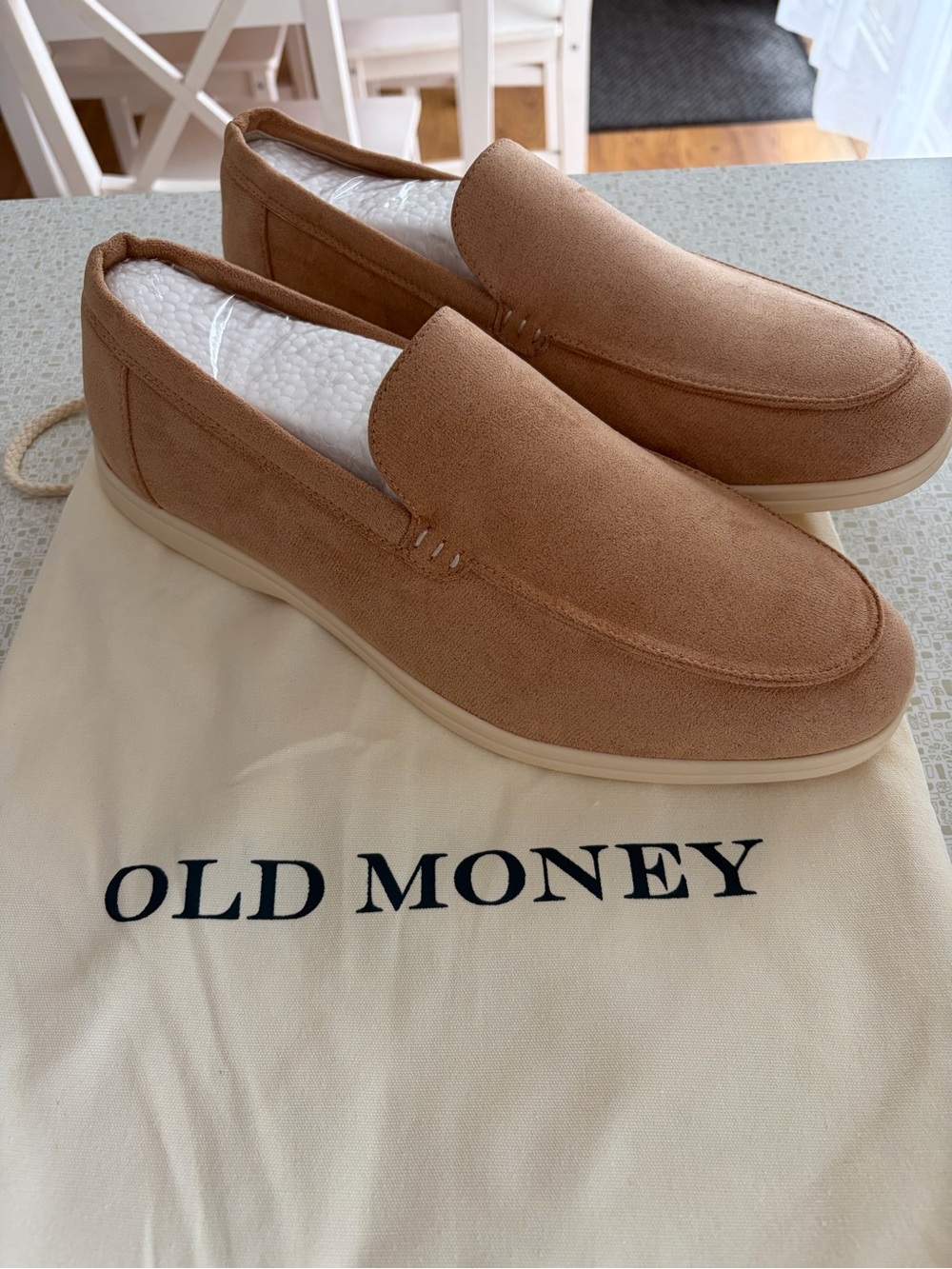 Men’s Suede Slip-On Loafers in Tan